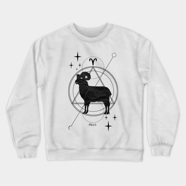 Zodiac, Aries, Astrology, Star sign, Stars Crewneck Sweatshirt by Strohalm